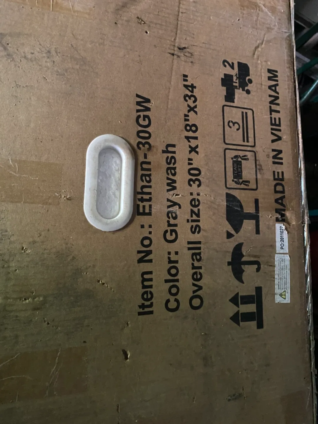 Ethan-30GW Gray Wash Vanity Combo Set - NEW IN BOX image indicator(2)