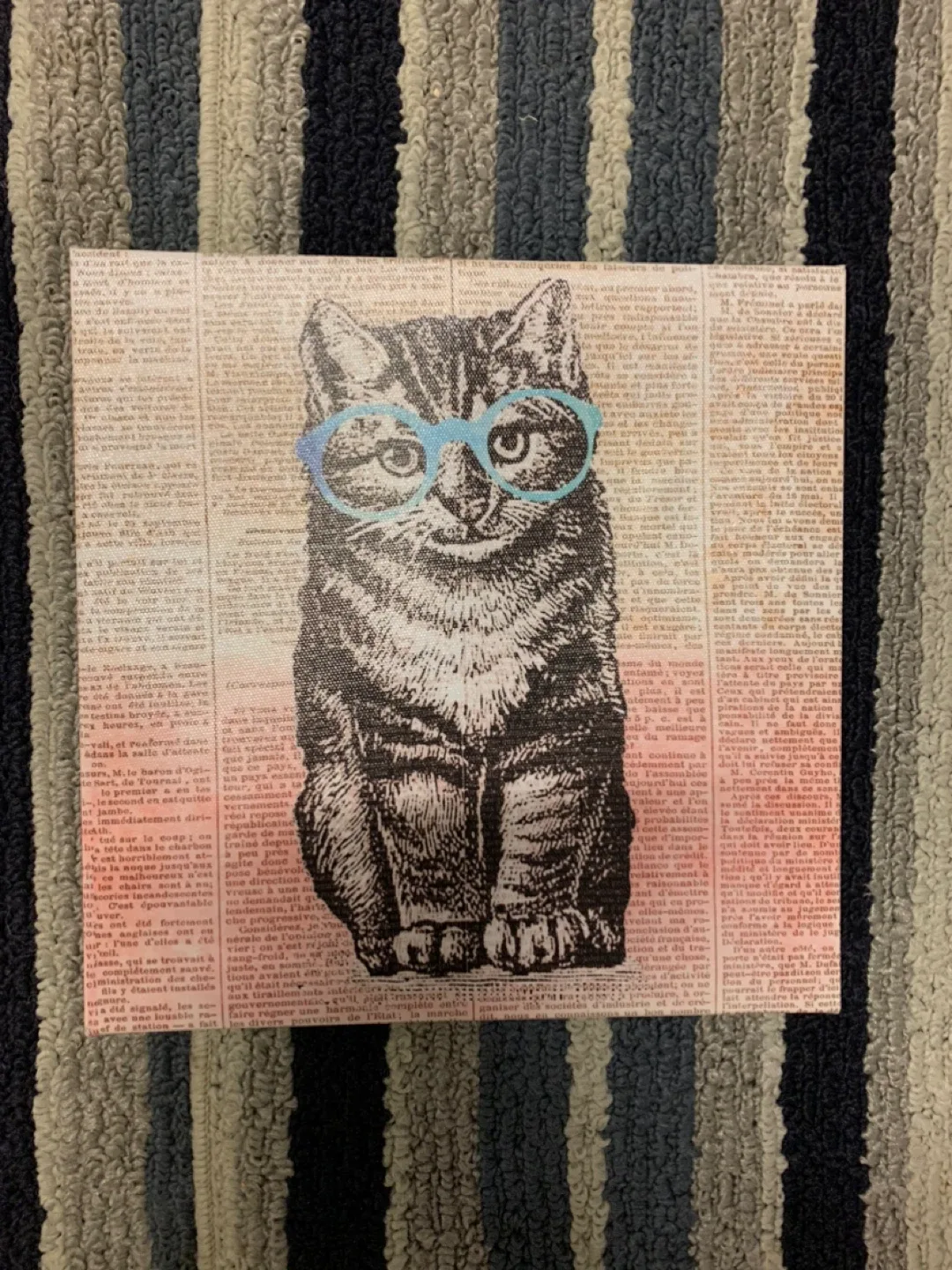 Cat with Glasses Canvas Print thumbnail