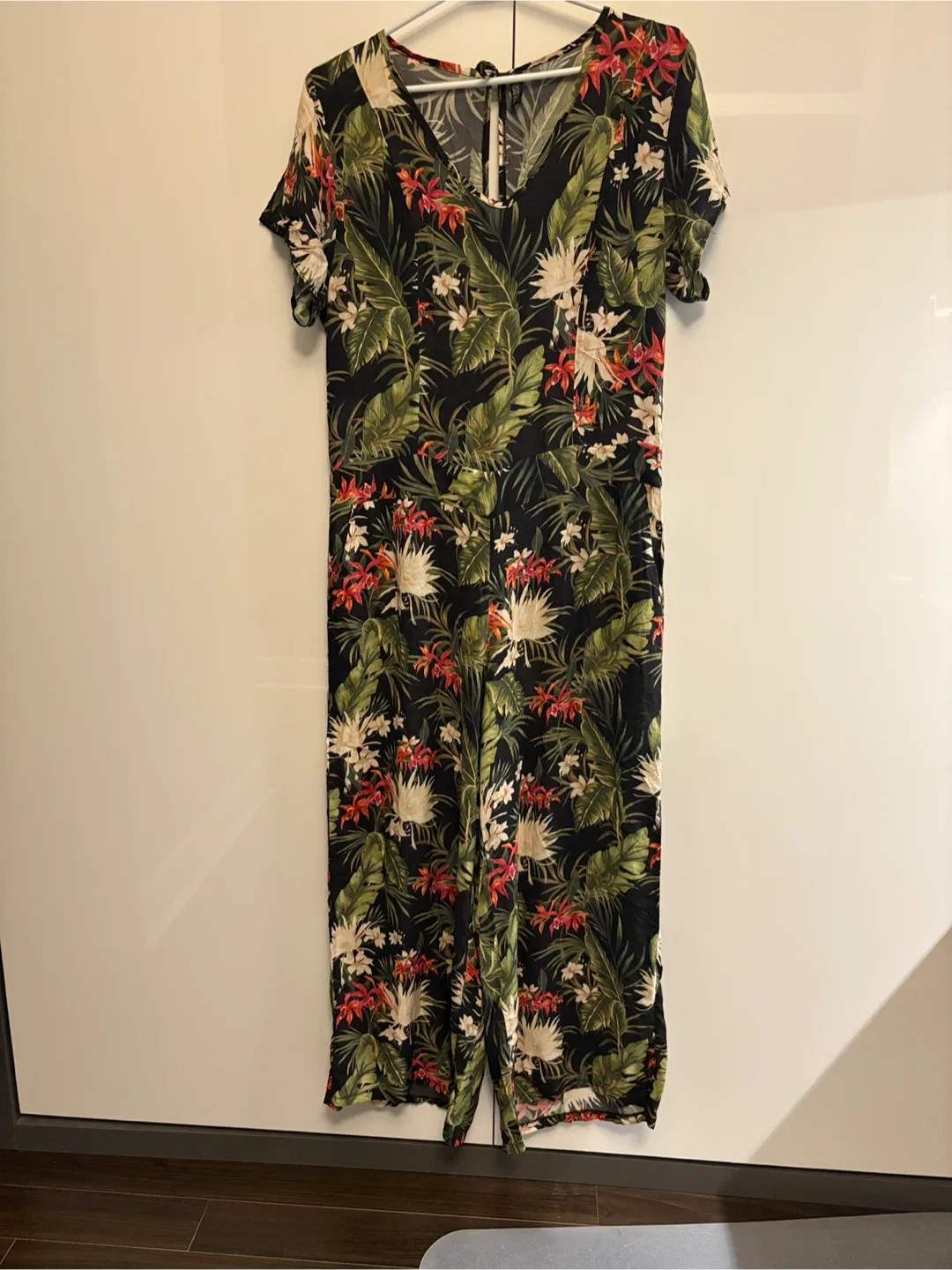 Floral Print Jumpsuit - Large