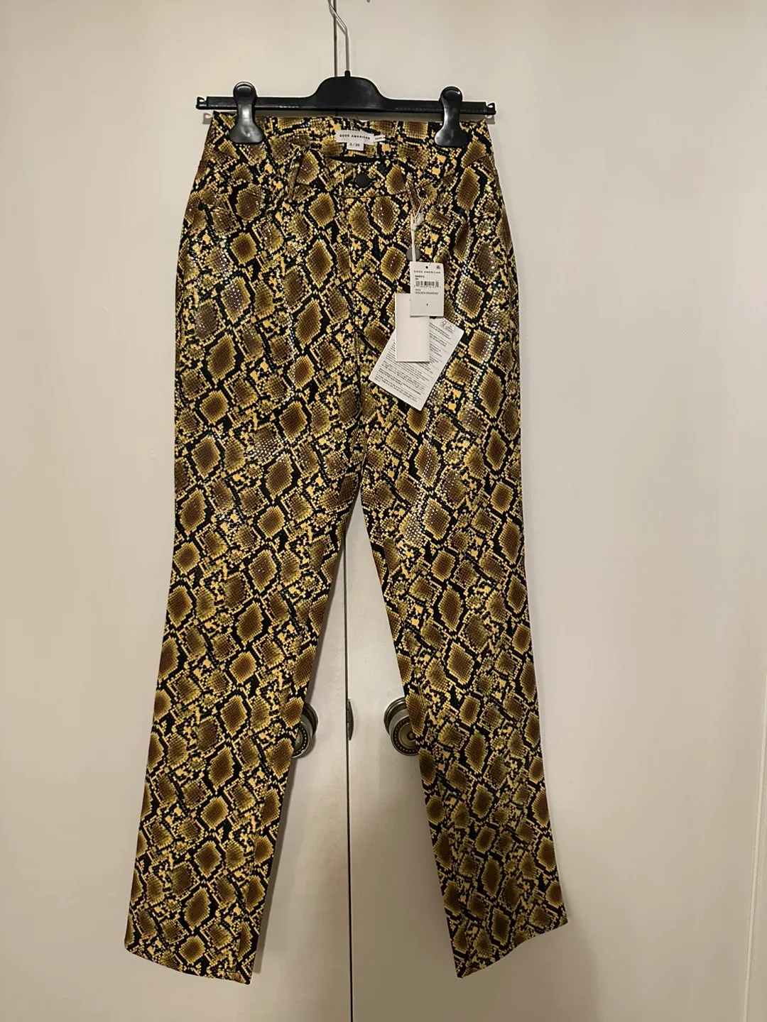 New Good American Snake Faux Leather Pants image indicator(4)