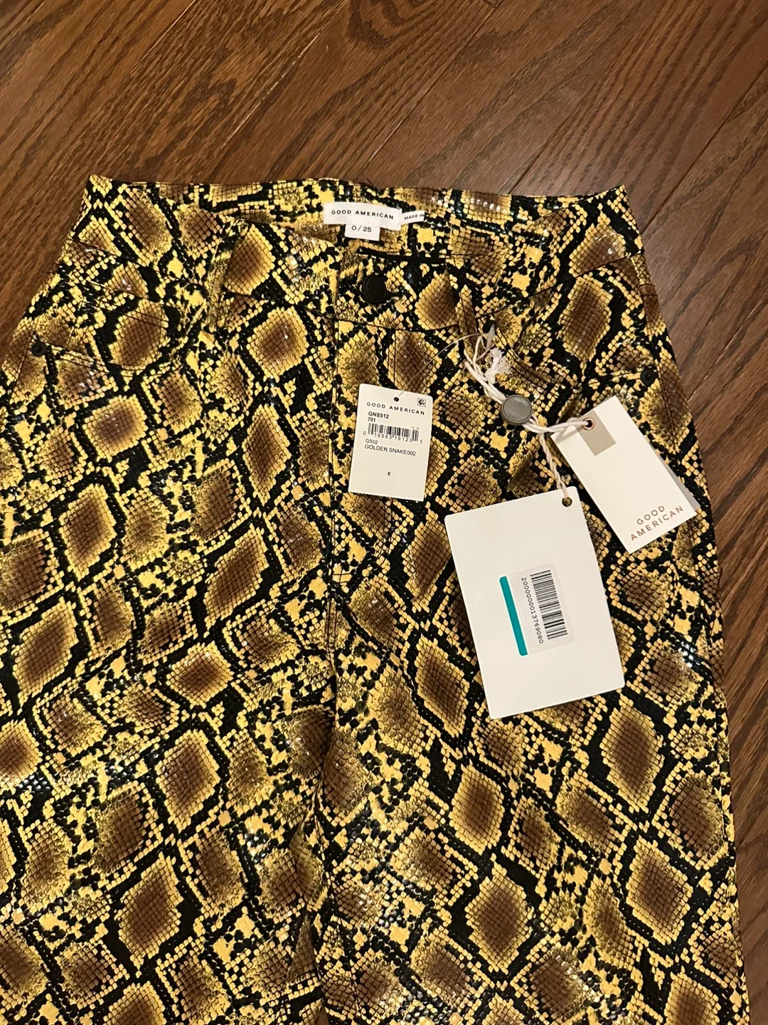 New Good American Snake Faux Leather Pants image indicator(2)