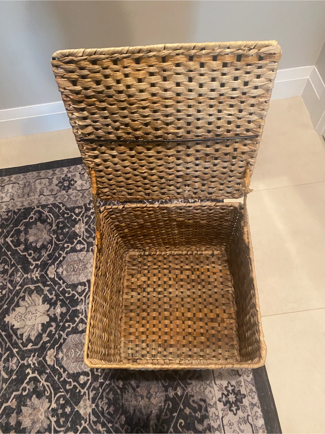 Wicker Storage Ottoman - photo 2