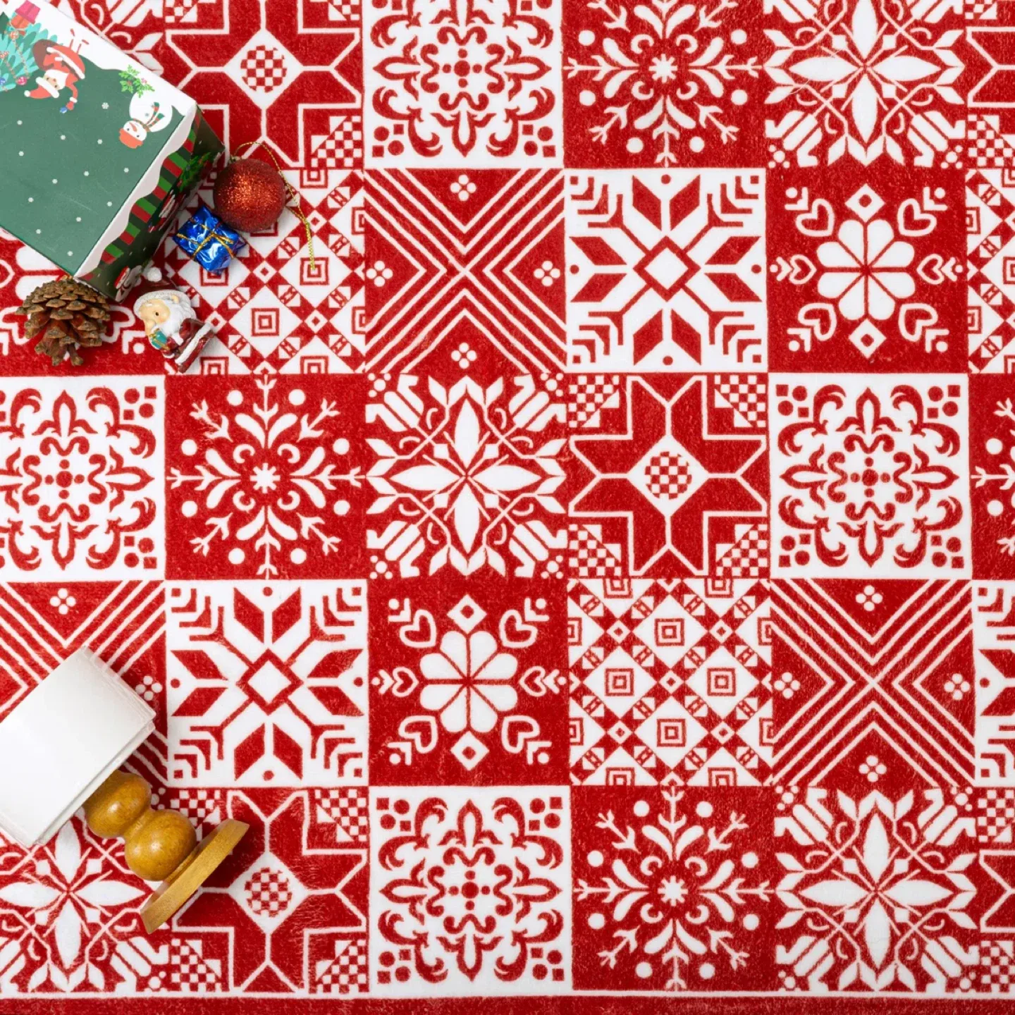 Christmas Decorative 6x9’ Area Rug Machine-Washable, New! image indicator(7)