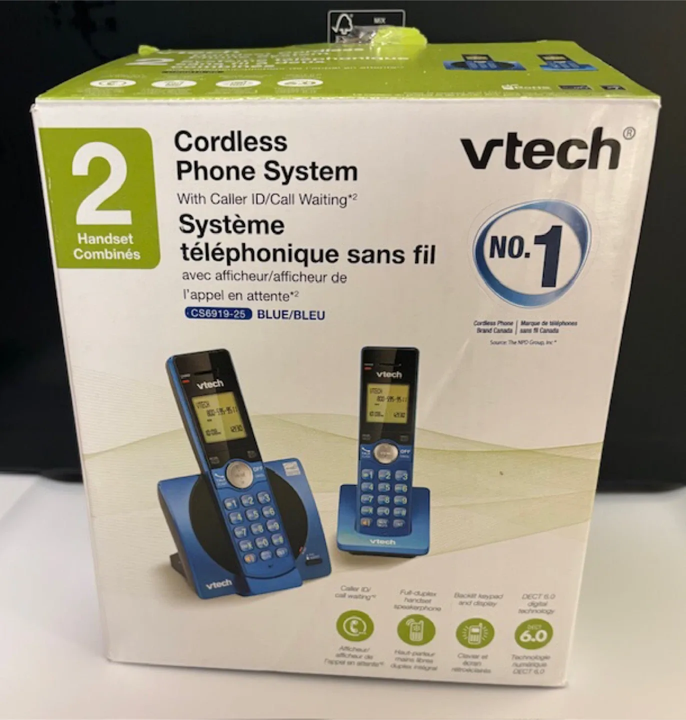 🥕VTech CS6919-25 Cordless Phone System - Blue