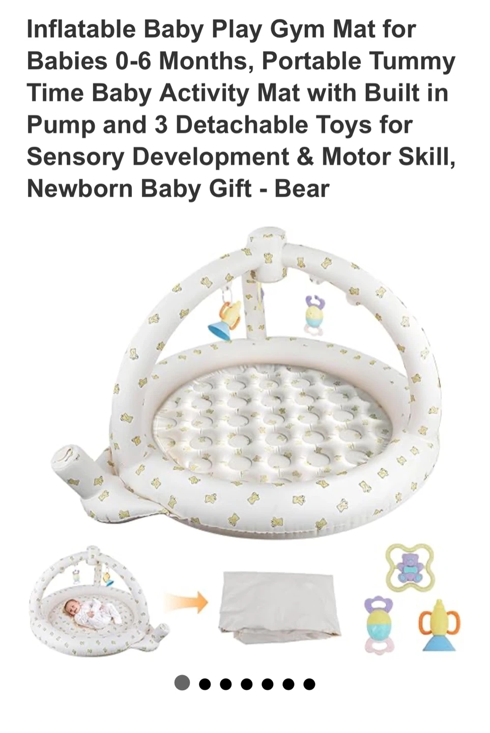 Inflatable Baby Play Gym Mat 0-6 Months