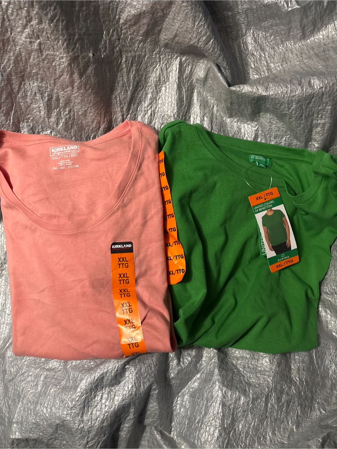 2pc Kirkland & United Colors of Benetton XXL T-Shirts