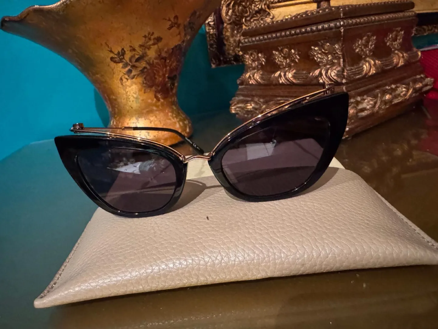 Max Mara Black Cat Eye Sunglasses