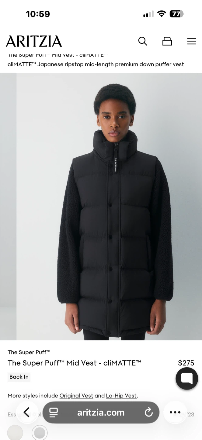 Aritzia The Super Puff™ Mid Vest - cliMATTE™ - photo 2