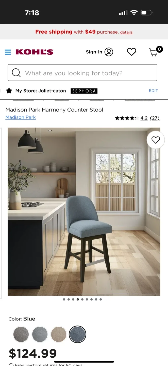 Madison Park Harmony Counter Stool  (Set of 2) image indicator(5)