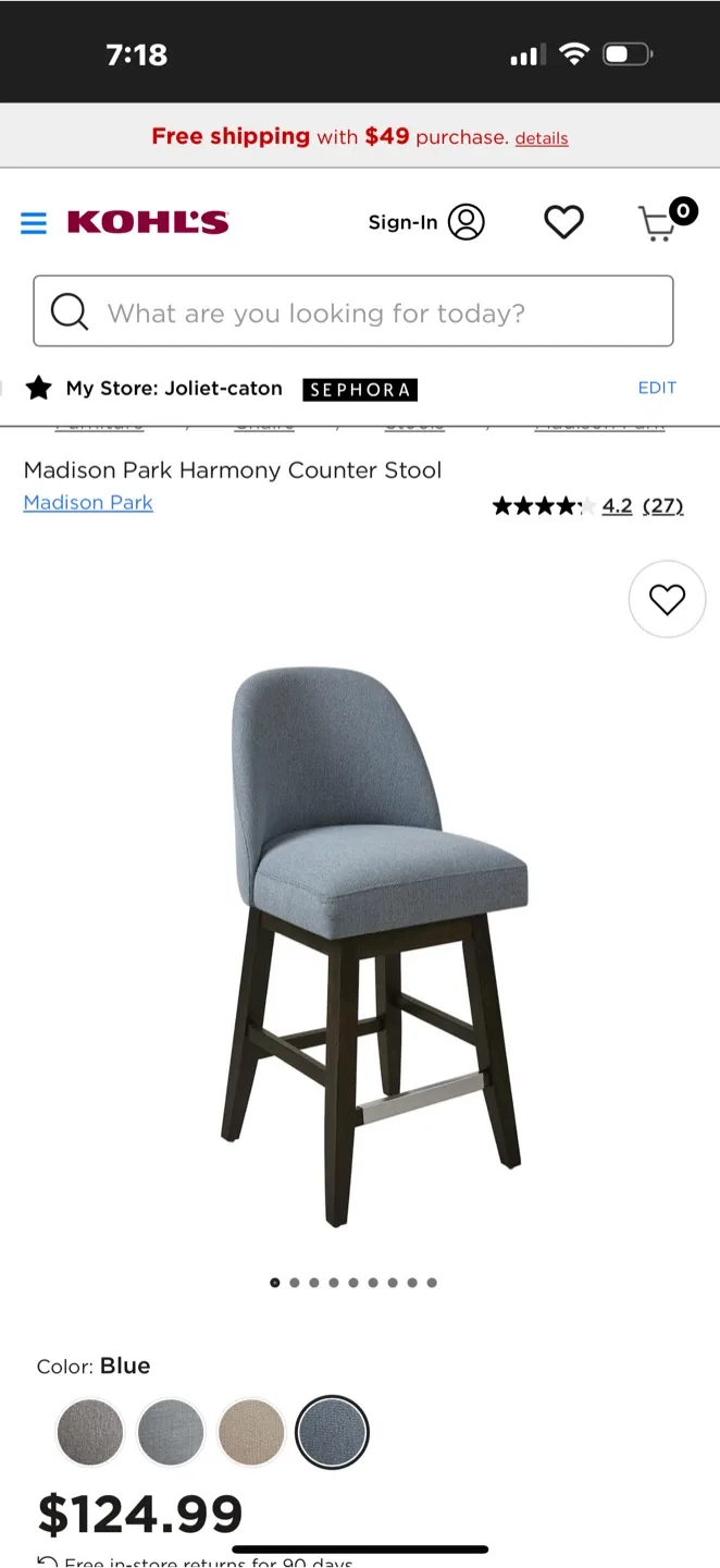 Madison Park Harmony Counter Stool  (Set of 2) image indicator(7)