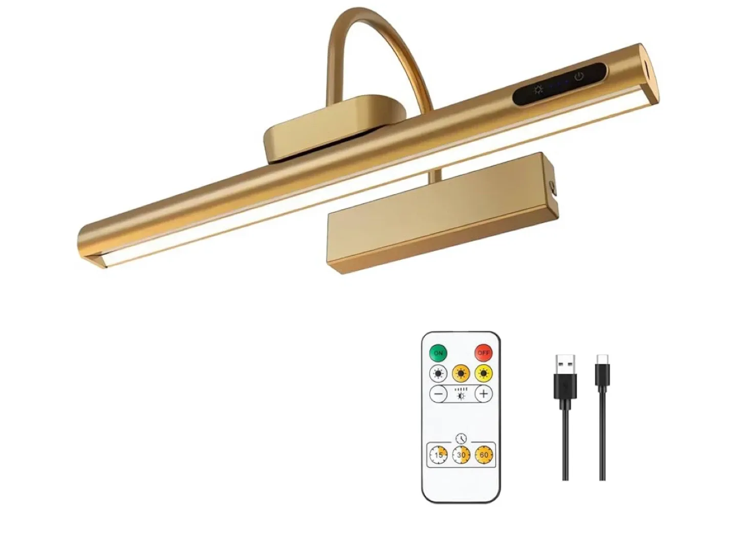 Gold Picture Light with Remote image indicator(3)