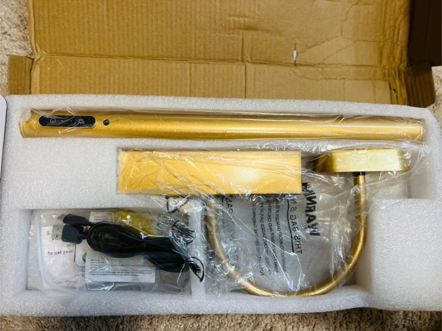 Gold Picture Light with Remote image indicator(9)