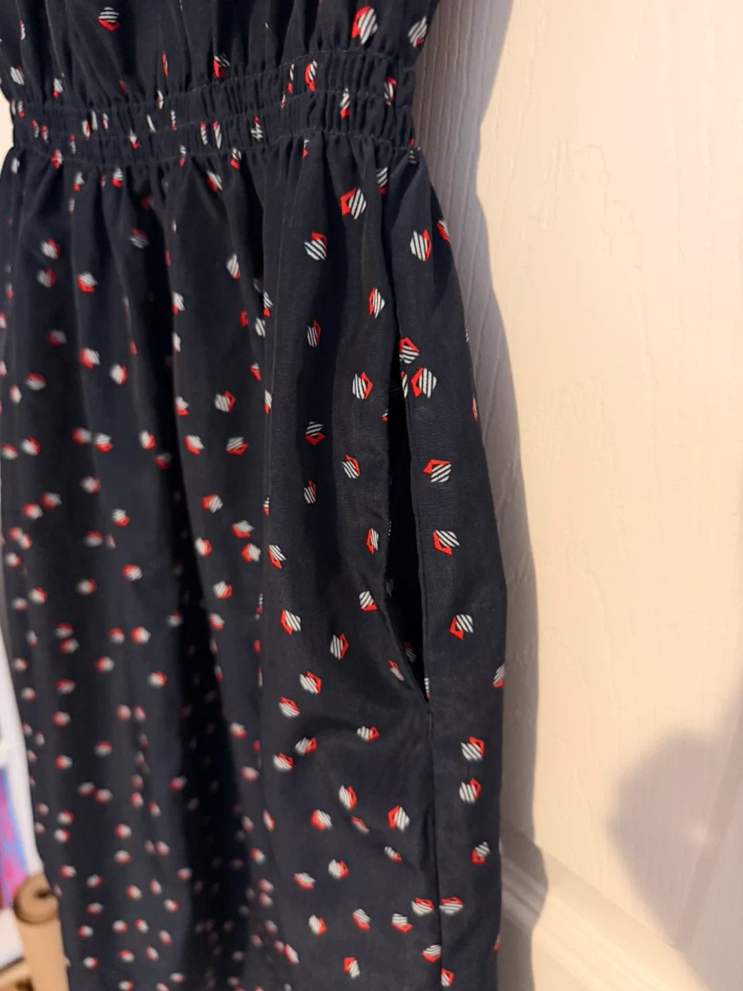 Pretty Navy Print Dress - Size S image indicator(5)