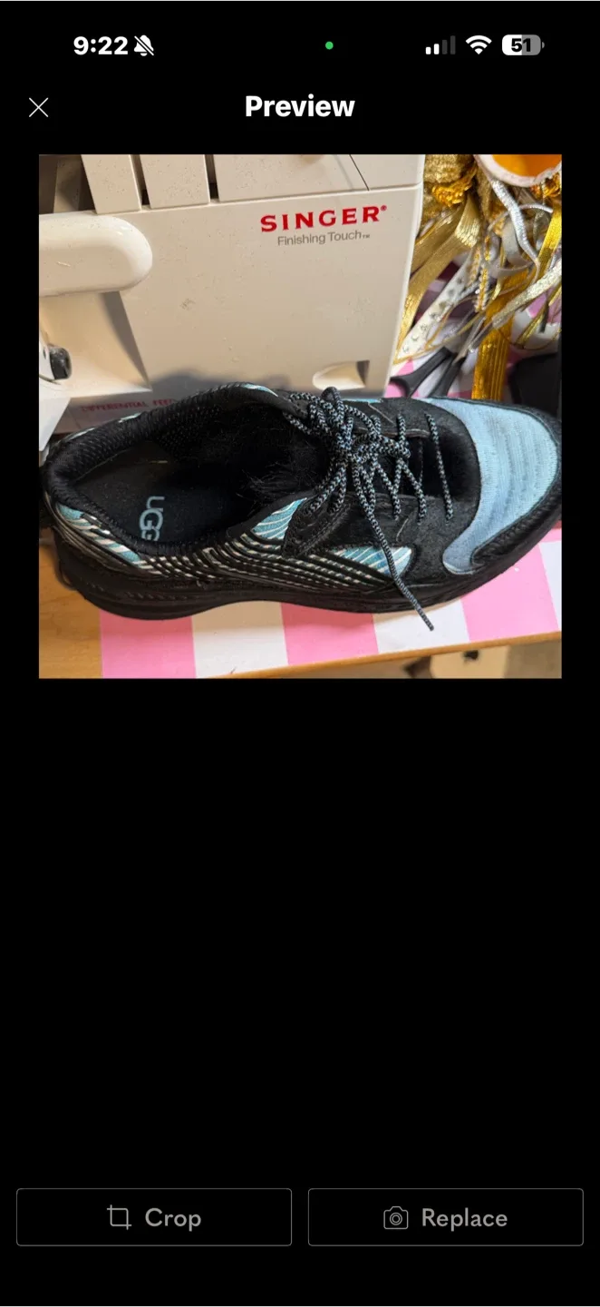 Ugg Black & Blue Sneakers - Women's Size 6 image indicator(2)