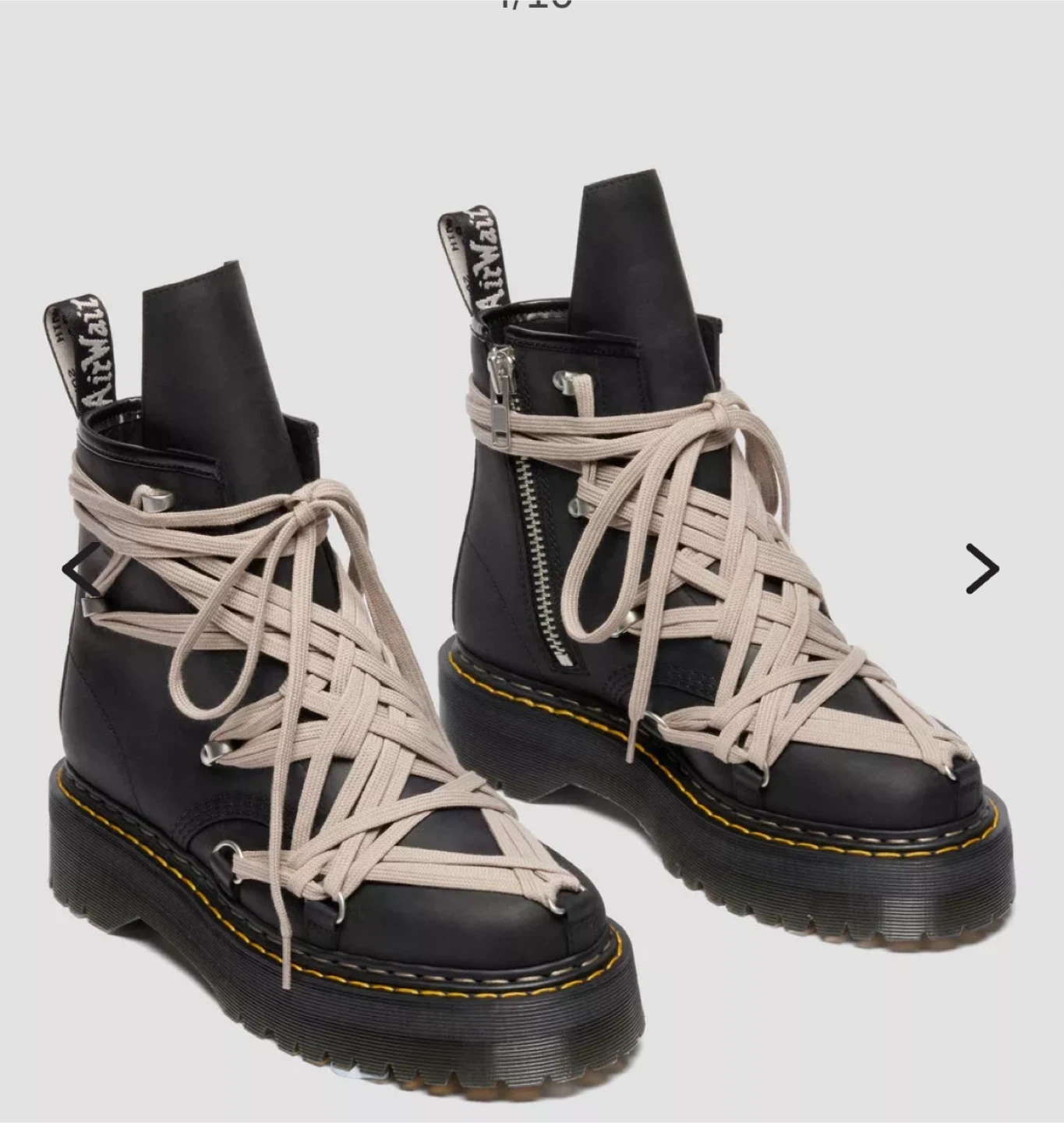 Rick Owens x Dr. Martens 1460 Megalace Quad RO - US 10