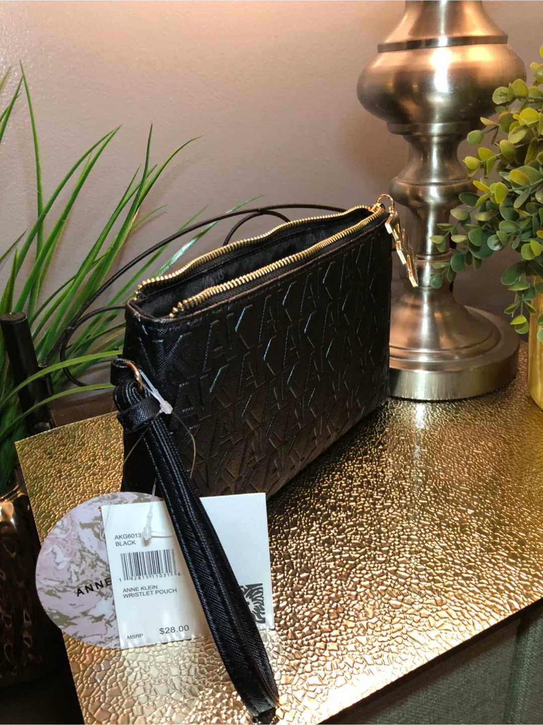 Anne Klein AK6013 Black Wristlet Pouch - New image indicator(2)