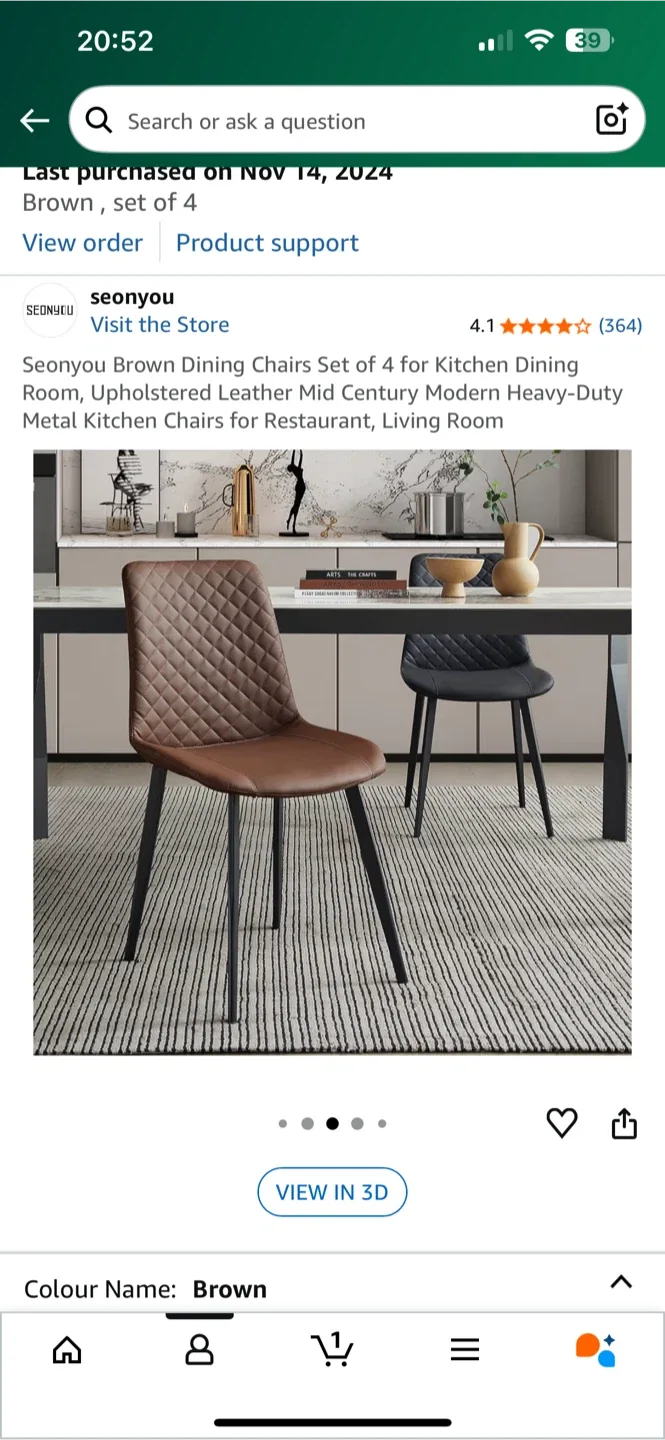 Seonyou Brown Dining Chairs - Set of 4 image indicator(3)