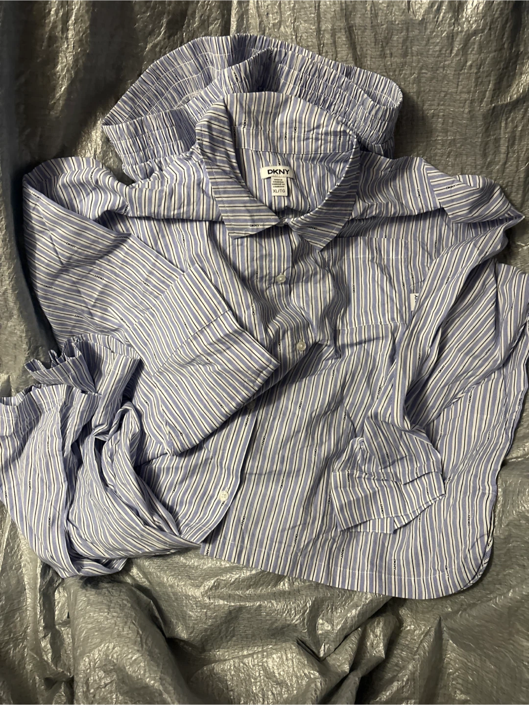 NWOT 2pc ladies DKNY Striped pyjamas set- XL - photo 2