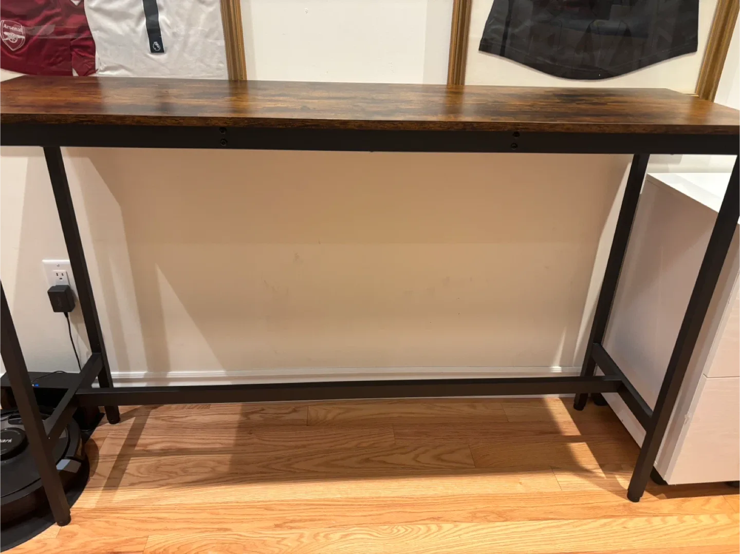 Rustic Brown High Bar Table with Metal Frame image indicator(4)