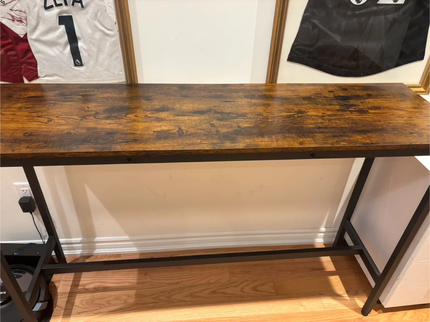 Rustic Brown High Bar Table with Metal Frame image indicator(3)