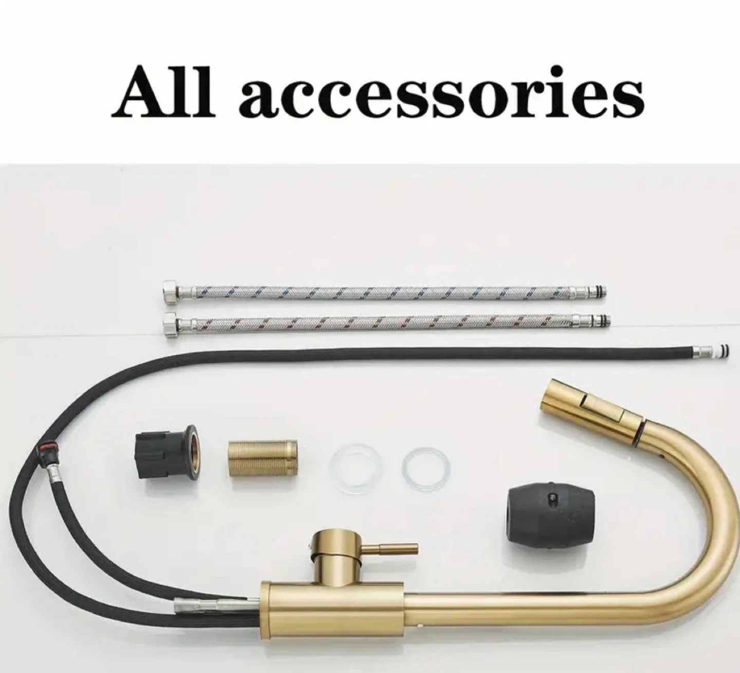 Gold Kitchen Faucet with Pull Down Sprayer - photo 4