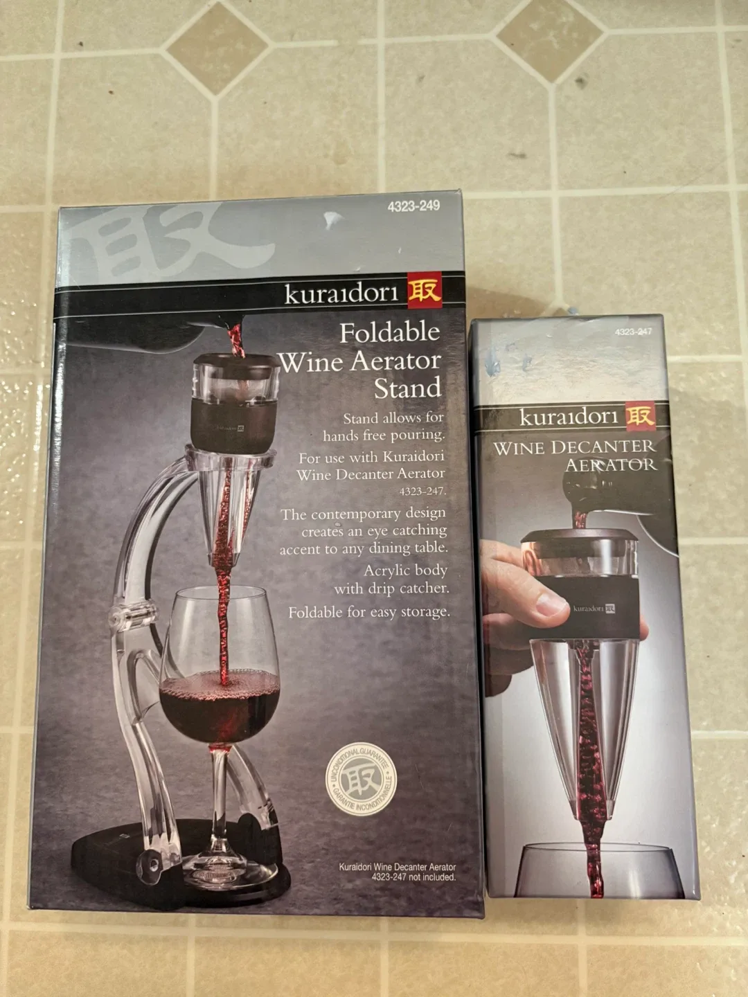 🥕Kuraidori Foldable Wine Aerator Stand & Decanter