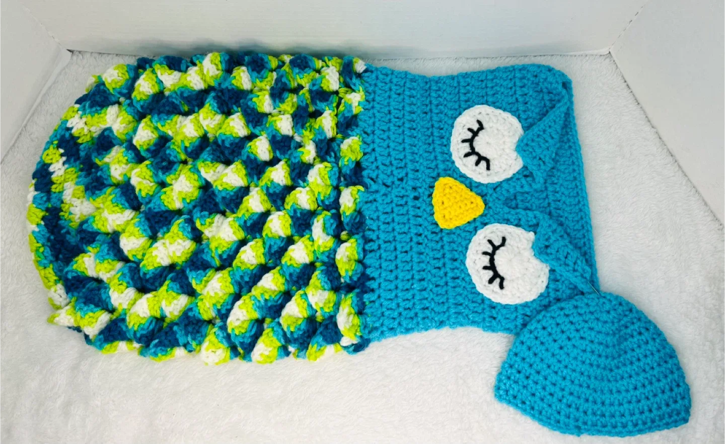 NB-3 Months Crochet Baby Photo Prop Cocoon Sleep Sack thumbnail