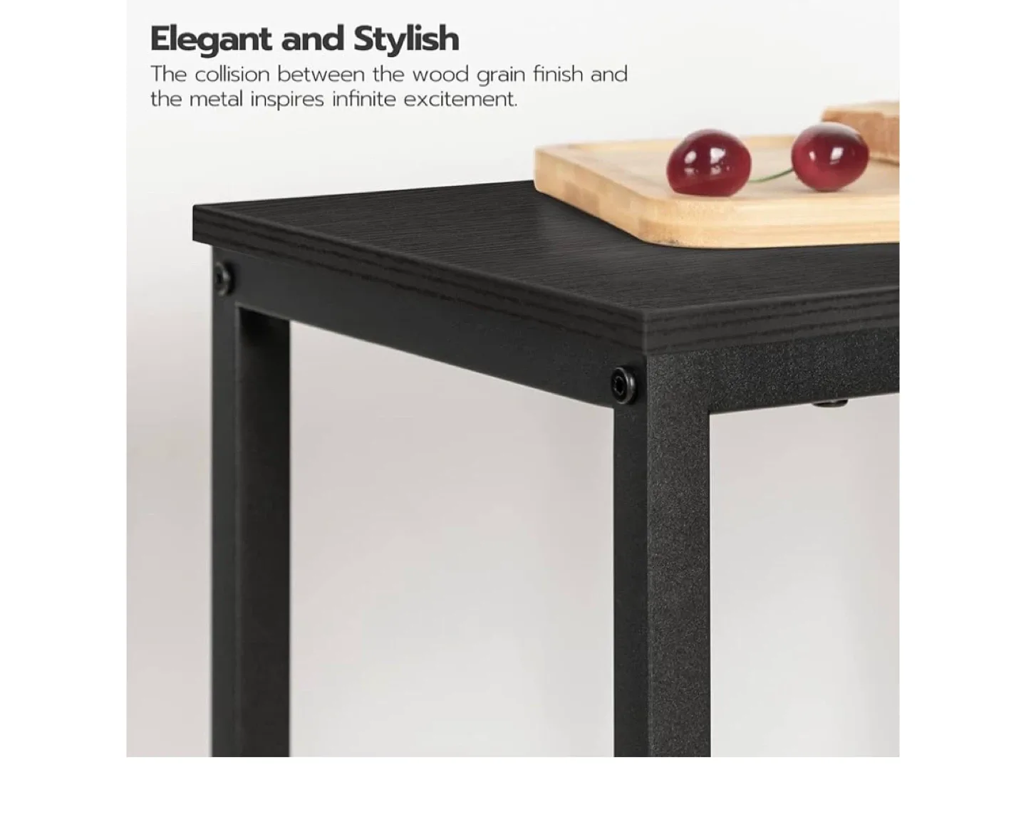 Black Wood Grain End Table image indicator(3)