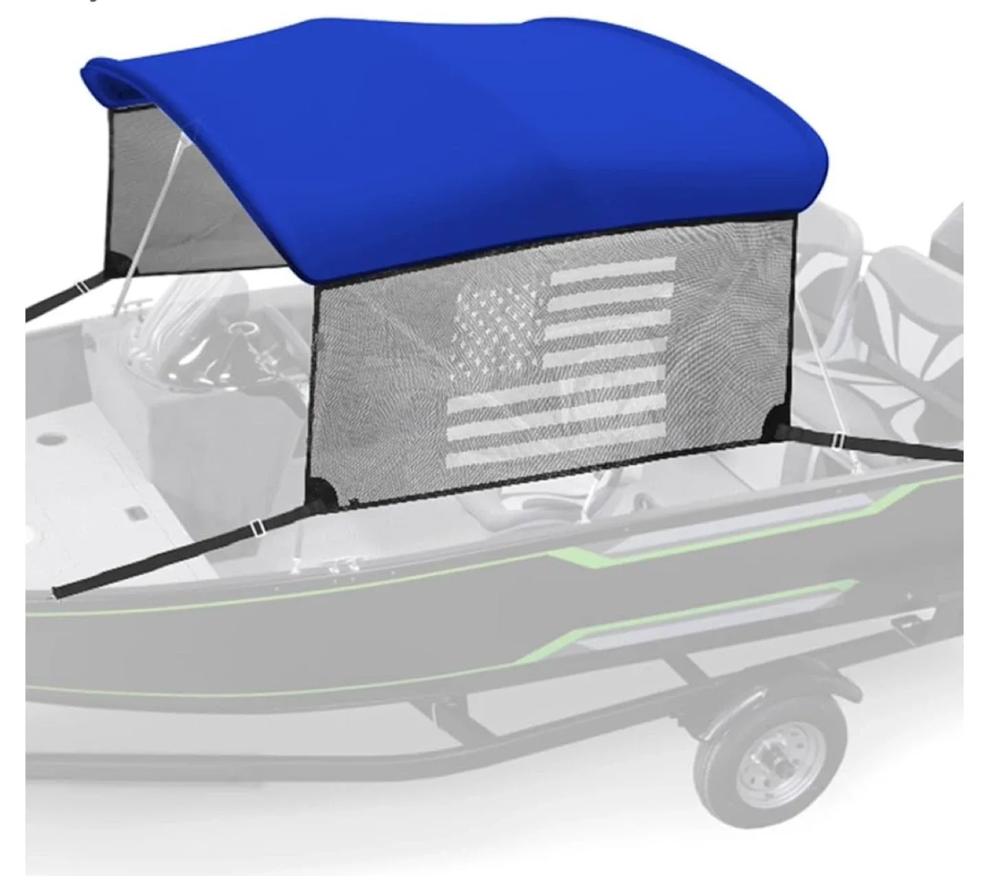 Bimini Top Replacement Cover - Blue, 6 ft Length image indicator(2)