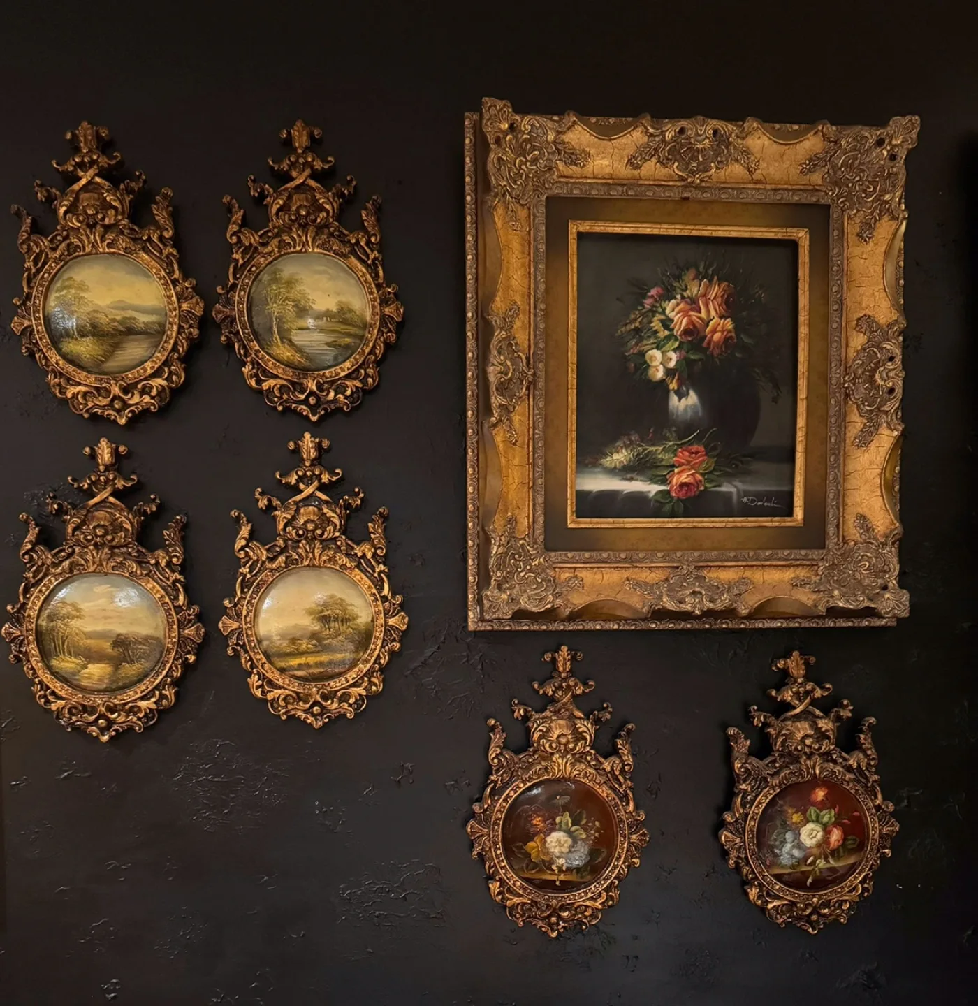 Vintage Ornate Framed Wall Art, set of six image indicator(2)