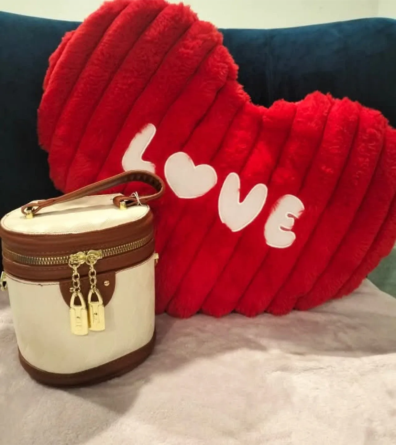 Cosmetic Vanity Case - Beige & Brown