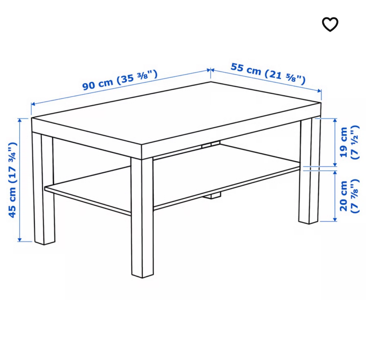 IKEA Lack Coffee Table, Black-Brown, 90x55 cm - photo 3