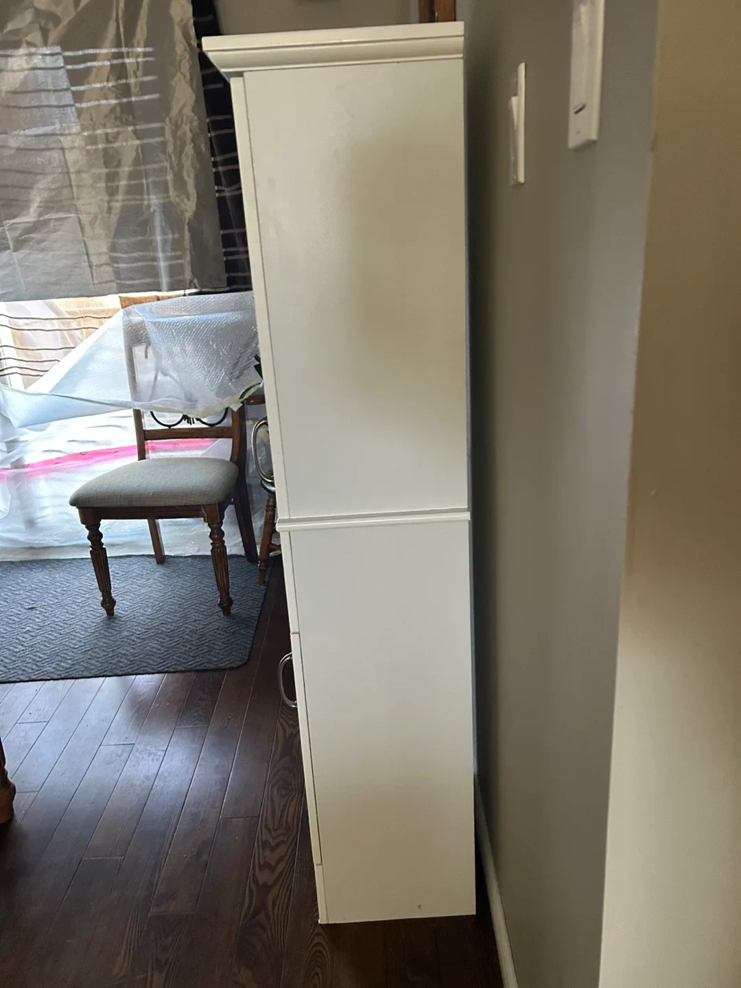 White Bathroom Cabinet with Glass Door🥕 image indicator(4)