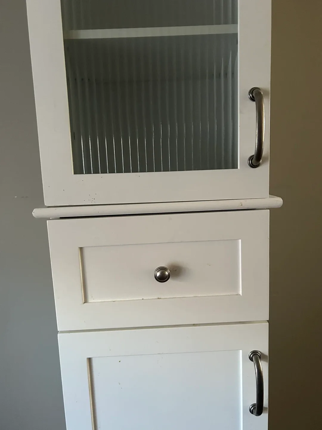 White Bathroom Cabinet with Glass Door🥕 image indicator(3)