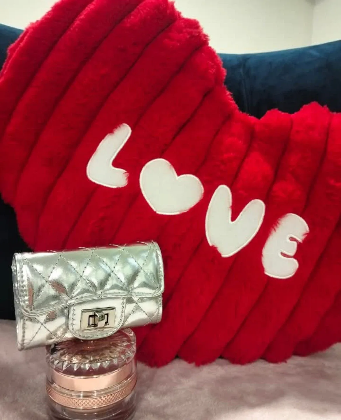 Silver Quilted Mini Bag