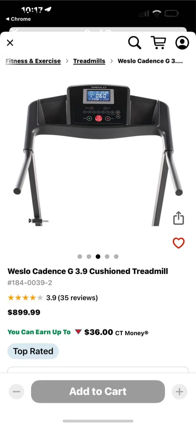 Weslo Cadence G 3.9 Treadmill image indicator(5)