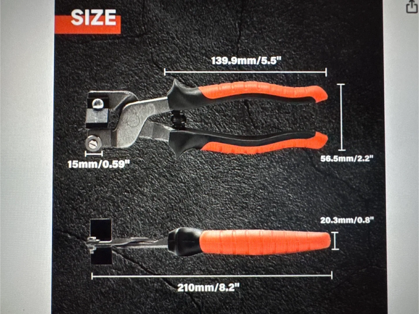 Tile Nipper Pliers - 8 inches, Mosaic and Tile Nipper image indicator(4)