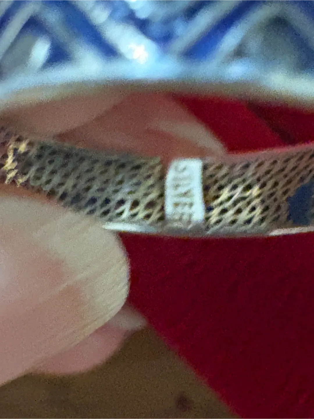 Silver Ring with Blue Enamel Design image indicator(4)