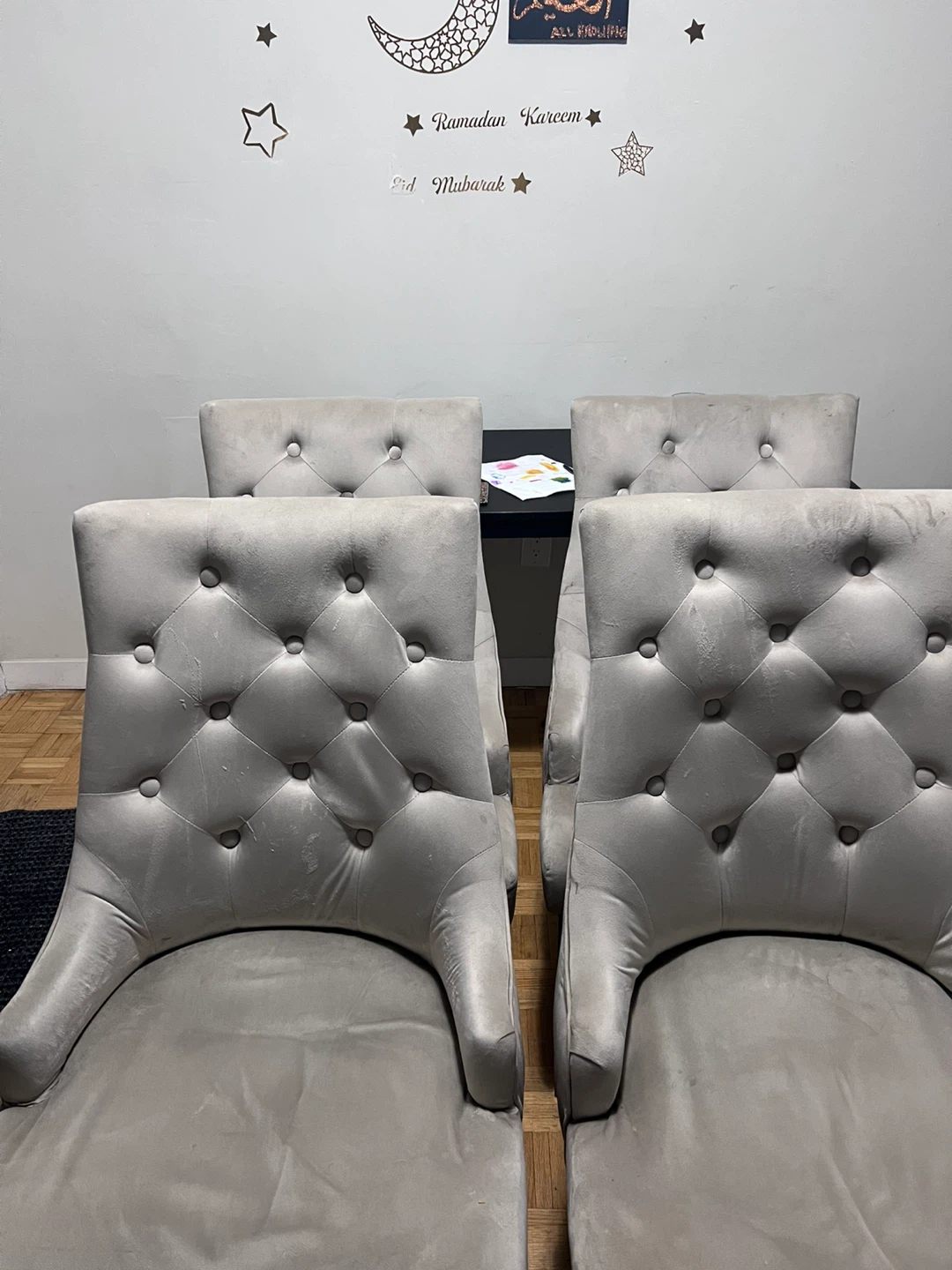 Set of 4 Upholstered Dining Chairs