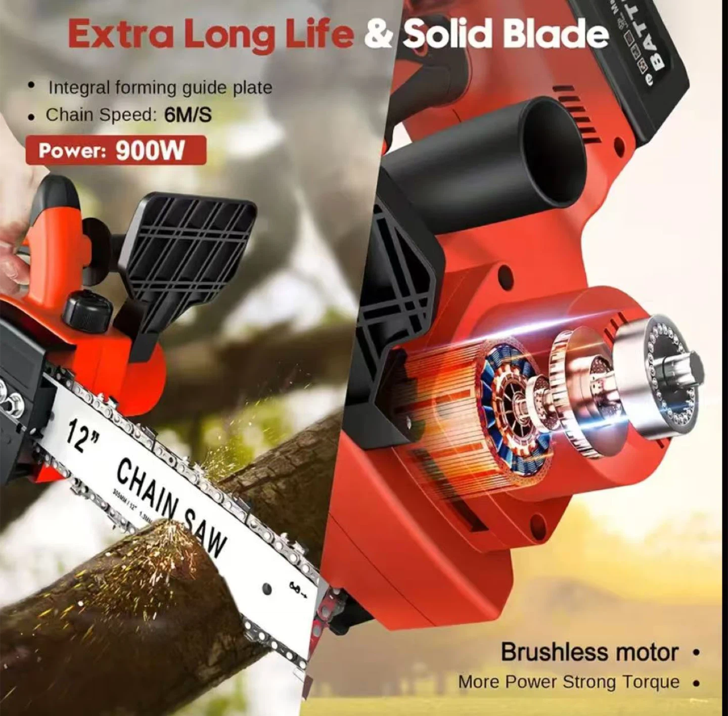 12 inch Cordless Chain Saw - New - photo 5