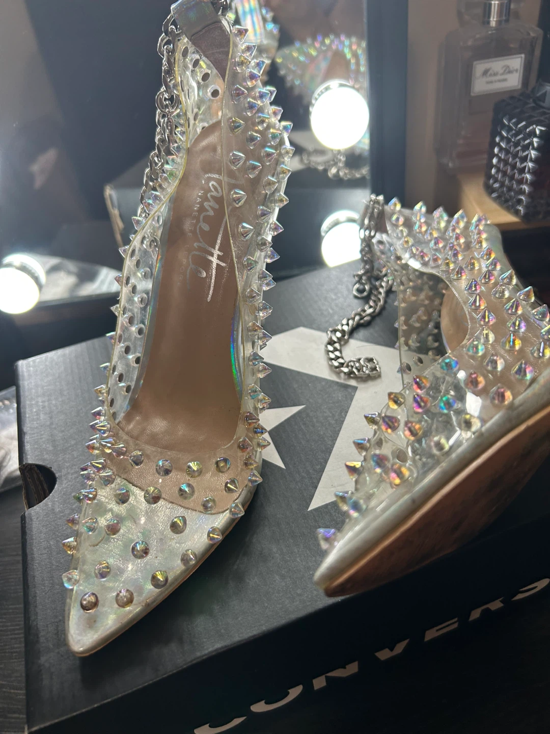 Transparent Studded Heels 🥕 - photo 2