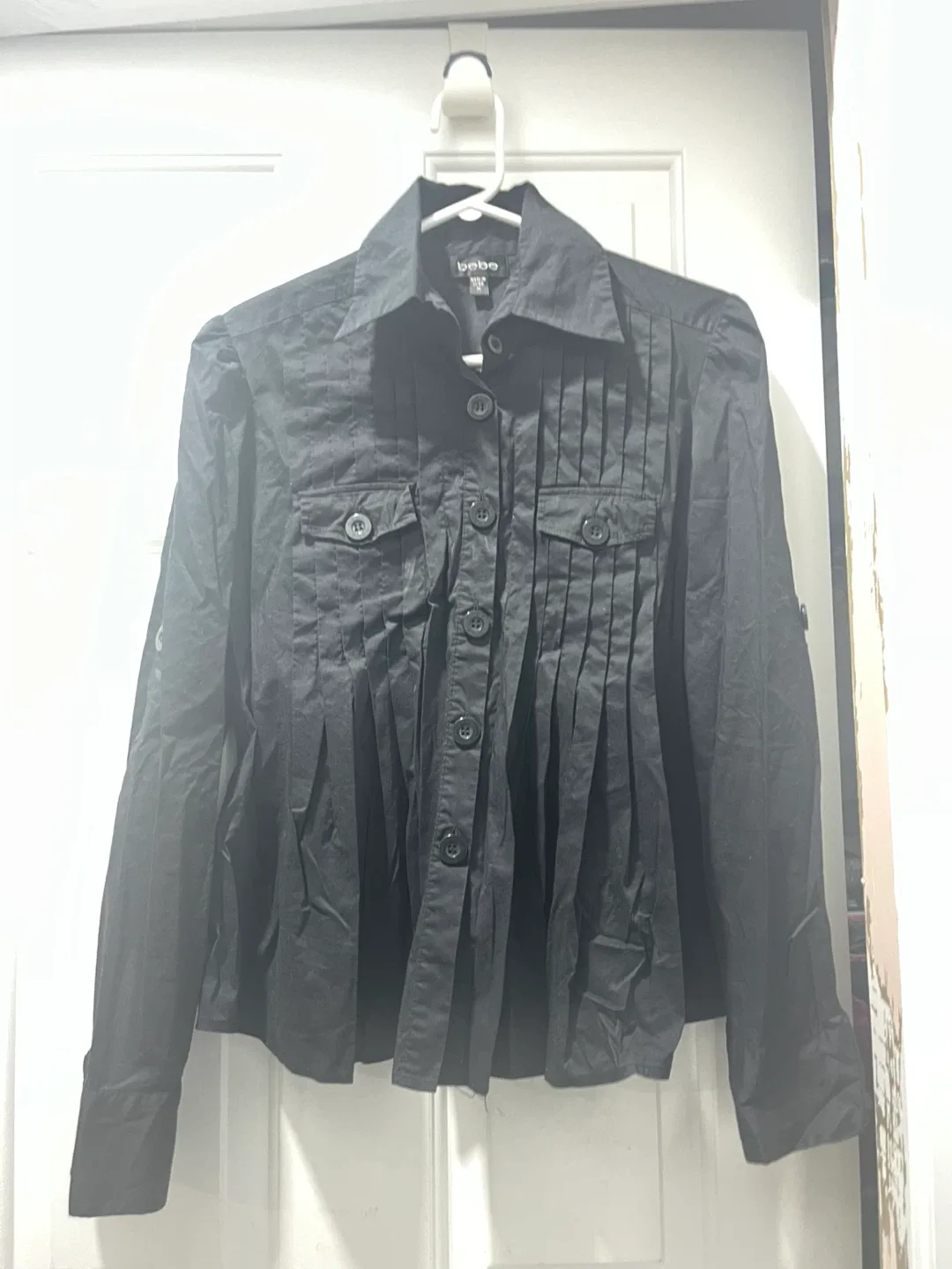 bebe Black Button-Down Shirt image indicator(2)