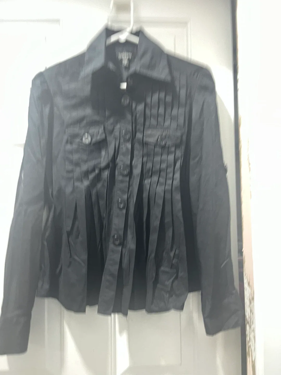 bebe Black Button-Down Shirt