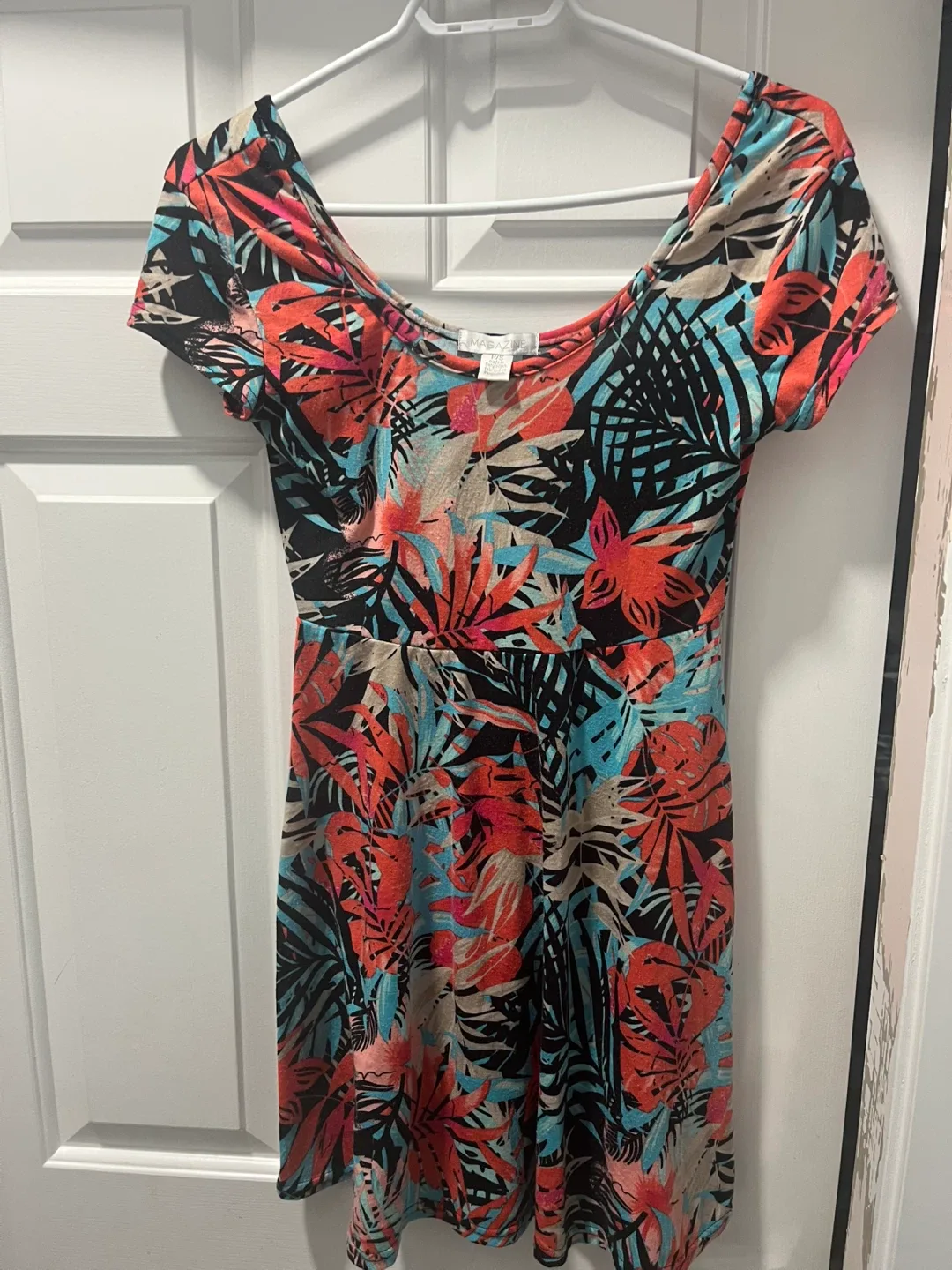 Floral Tropical Print Dress - Size Small