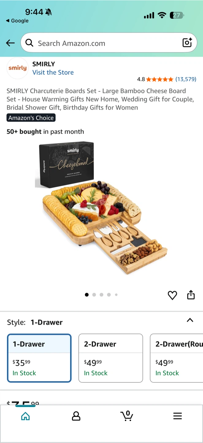 New SMIRLY Charcuterie Board Set - 1-Drawer - photo 4