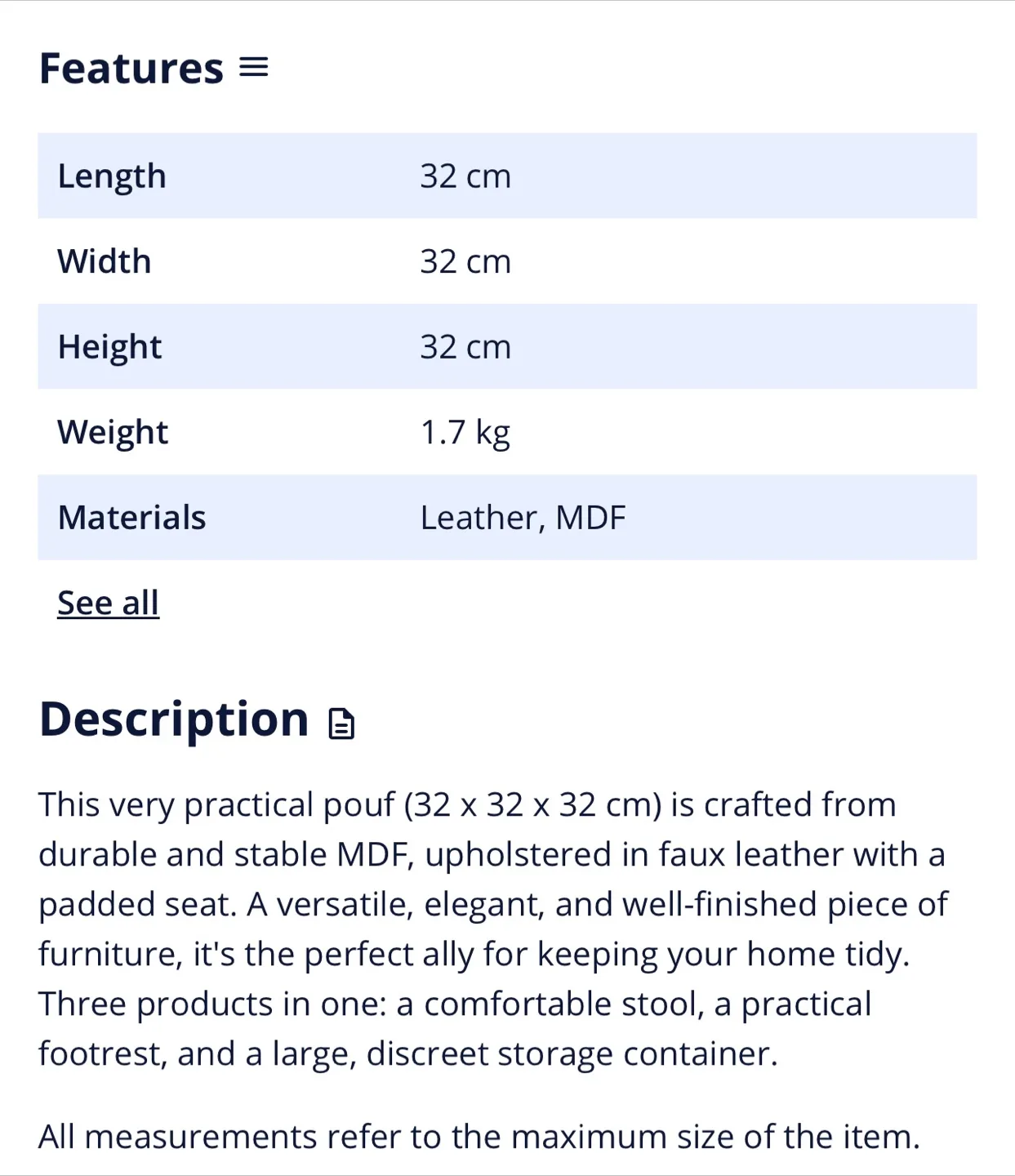 Elephant Print Storage Ottoman image indicator(6)