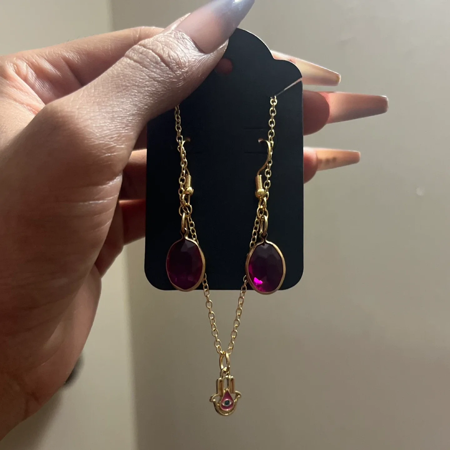 14k Gold Jewelry Set (Pink) image indicator(2)