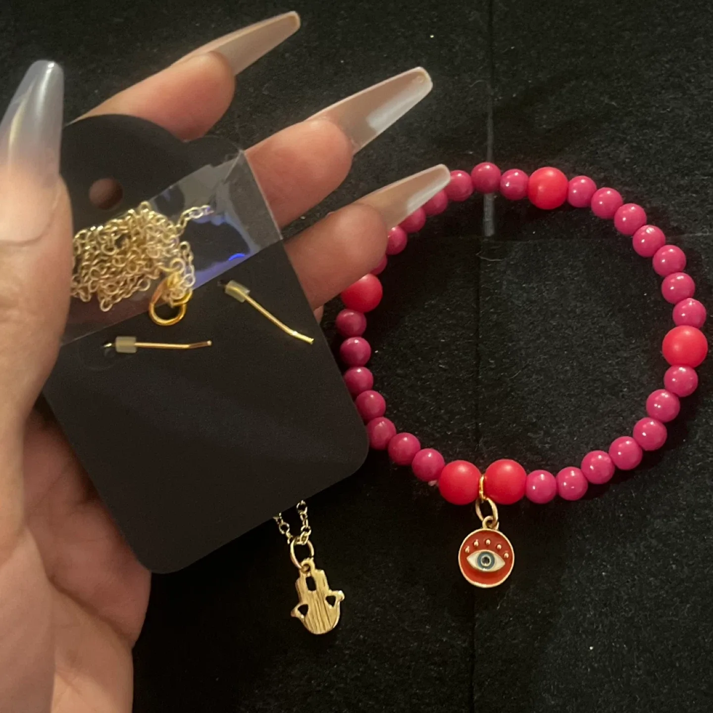 14k Gold Jewelry Set (Pink) image indicator(3)