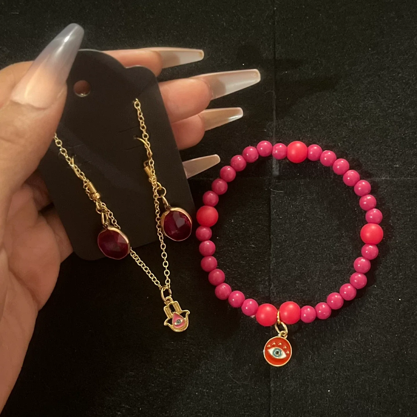 14k Gold Jewelry Set (Pink) image indicator(4)