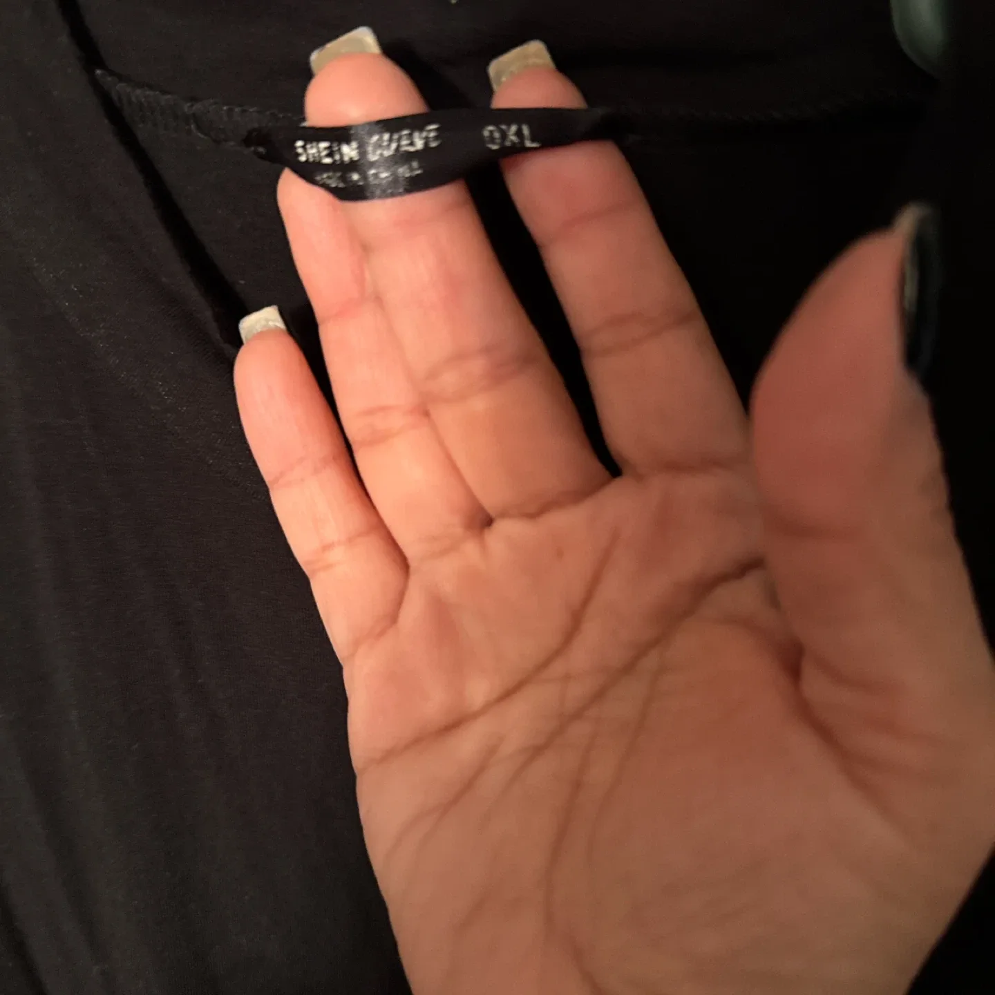 Shein Curve Black Cold Shoulder Top - 0XL image indicator(3)